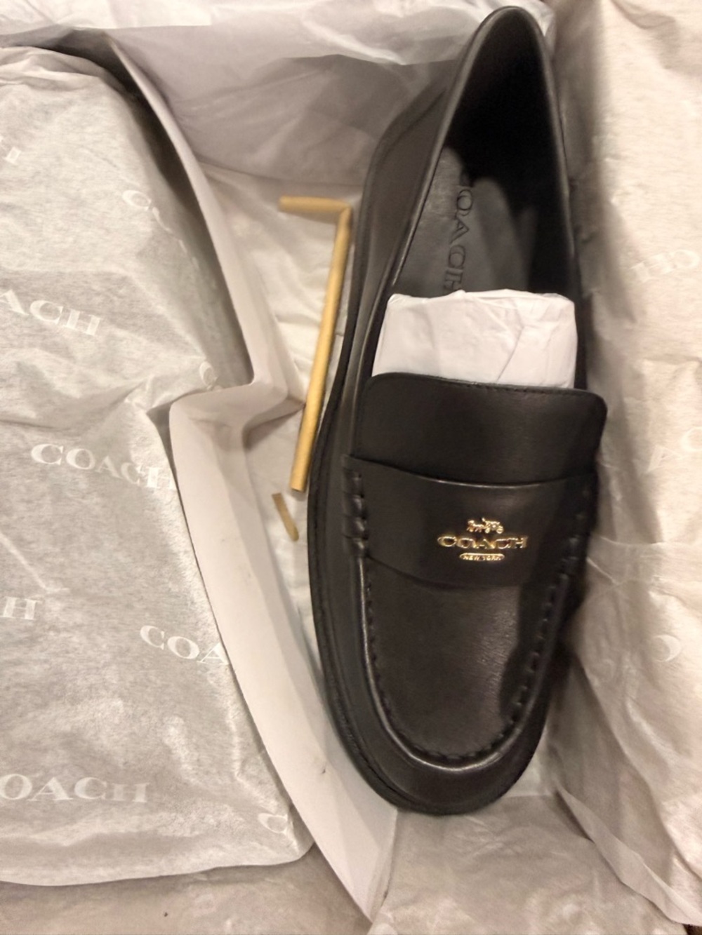 Coach Black Lucy Leather Loafer Box - Picture 4 of 8